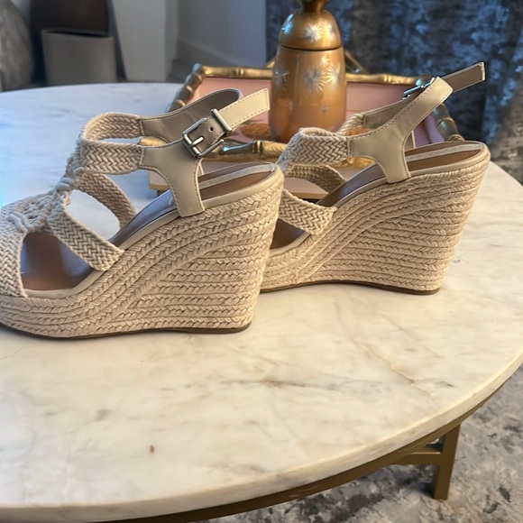 Espadrille Platform Wedges- Macrame open toe , jute 4 1/2” wedge - Picture 4 of 7